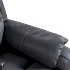 Fauteuil inclinable individuel en similicuir marron avec massage, chauffage et port USB