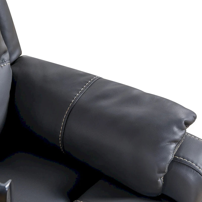 Fauteuil inclinable individuel en similicuir marron avec massage, chauffage et port USB