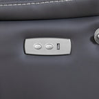 Fauteuil inclinable individuel en similicuir marron avec massage, chauffage et port USB
