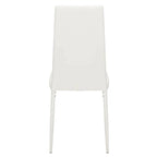 Chaises de salle à manger hautes en PU blanc/noir, lot de 4