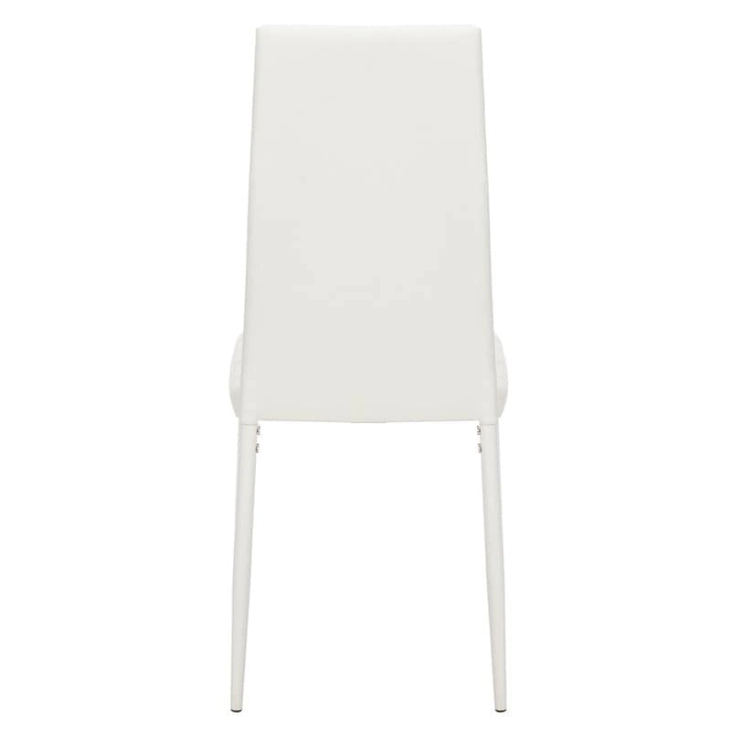 Chaises de salle à manger hautes en PU blanc/noir, lot de 4