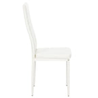 Chaises de salle à manger hautes en PU blanc/noir, lot de 4