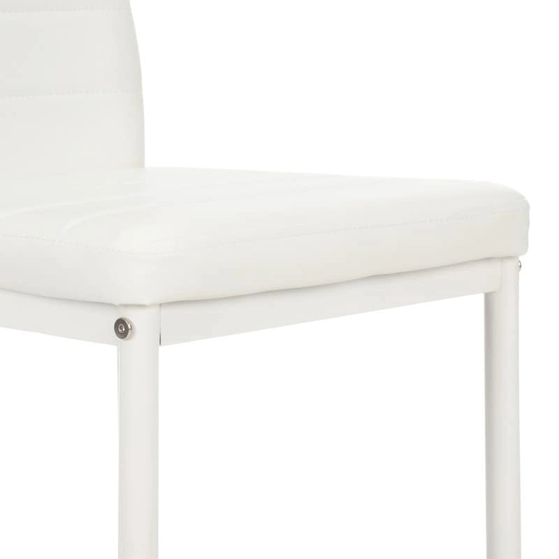 Chaises de salle à manger hautes en PU blanc/noir, lot de 4
