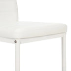 Chaises de salle à manger hautes en PU blanc/noir, lot de 4