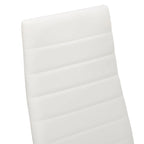 Chaises de salle à manger hautes en PU blanc/noir, lot de 4
