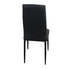 Chaises de salle à manger hautes en PU blanc/noir, lot de 4