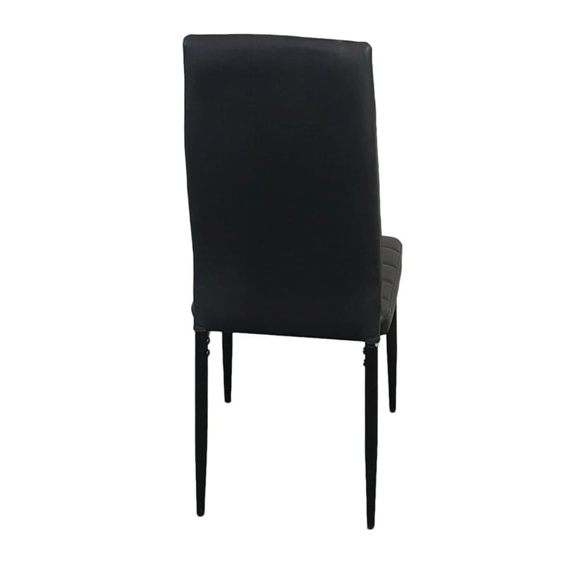 Chaises de salle à manger hautes en PU blanc/noir, lot de 4