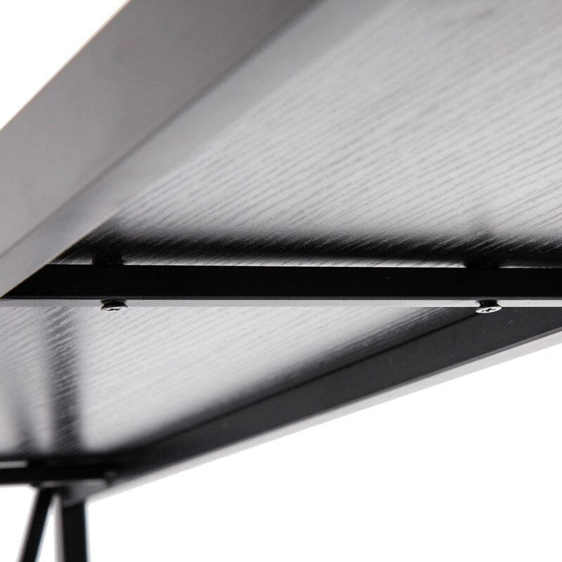 Console étroite avec cadre en croix en fer – Noir/Gris