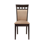 Chaise de salle à manger capitonnée beige et cappuccino, lot de 6