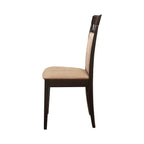 Chaise de salle à manger capitonnée beige et cappuccino, lot de 6