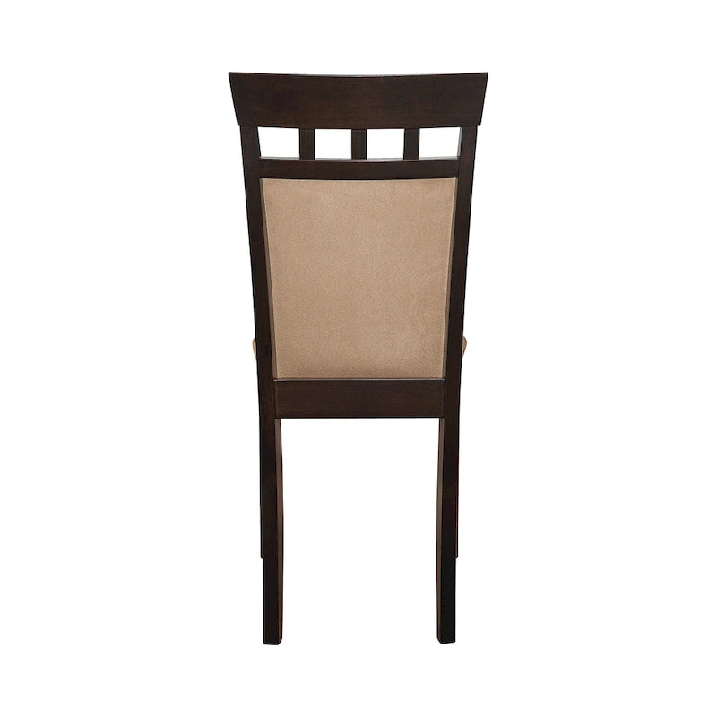 Chaise de salle à manger capitonnée beige et cappuccino, lot de 6