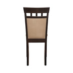 Chaise de salle à manger capitonnée beige et cappuccino, lot de 6