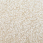 Fauteuil d'appoint en bouclette beige, dossier ouvert incurvé, une place