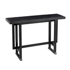 Table de bar ronde 2 personnes en bois naturel avec repose-pieds