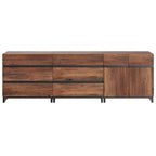 Meuble TV et armoire de rangement modernes marron avec tiroirs
