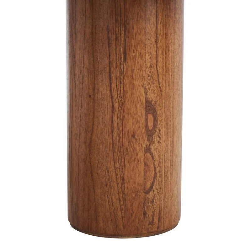 Table basse trépied ronde naturelle, 2-4 places | 101,6 cm L × 101,6 cm P × 45,7 cm H