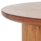 Table basse trépied ronde naturelle, 2-4 places | 101,6 cm L × 101,6 cm P × 45,7 cm H