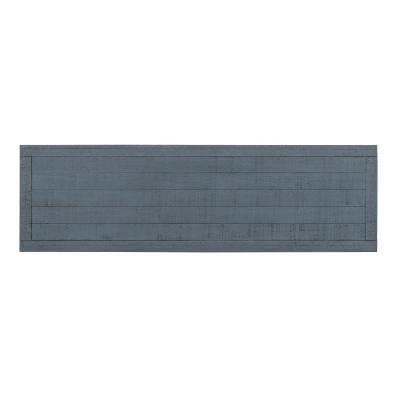 Buffet 3 portes 60 po, bleu marine/gris, placage de pin, MDF