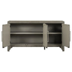Buffet 3 portes 60 po, bleu marine/gris, placage de pin, MDF