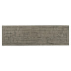 Buffet 3 portes 60 po, bleu marine/gris, placage de pin, MDF