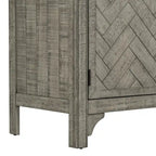 Buffet 3 portes 60 po, bleu marine/gris, placage de pin, MDF