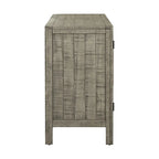 Buffet 3 portes 60 po, bleu marine/gris, placage de pin, MDF