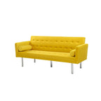Canapé futon convertible 2 places en lin gris