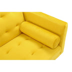 Canapé futon convertible 2 places en lin gris