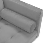 Canapé futon convertible 2 places en lin gris