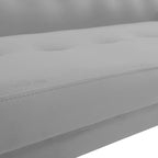 Canapé futon convertible 2 places en lin gris