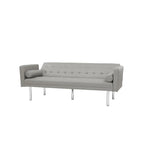 Canapé futon convertible 2 places en lin gris