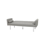 Canapé futon convertible 2 places en lin gris