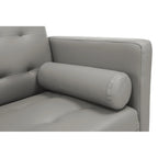 Canapé futon convertible 2 places en lin gris
