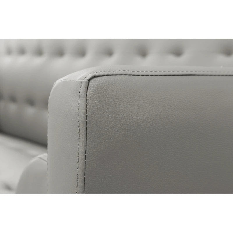 Canapé futon convertible 2 places en lin gris
