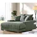 Canapé lounge surdimensionné en velours côtelé vert / gris / noir / beige, simple