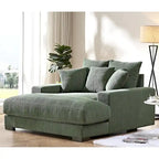 Canapé lounge surdimensionné en velours côtelé vert / gris / noir / beige, simple