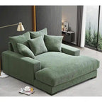 Canapé lounge surdimensionné en velours côtelé vert / gris / noir / beige, simple