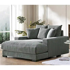 Canapé lounge surdimensionné en velours côtelé vert / gris / noir / beige, simple
