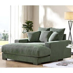 Canapé lounge surdimensionné en velours côtelé vert / gris / noir / beige, simple