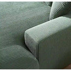 Canapé lounge surdimensionné en velours côtelé vert / gris / noir / beige, simple