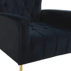 Fauteuil d'appoint rembourré avec pouf, multicolore, 1 place