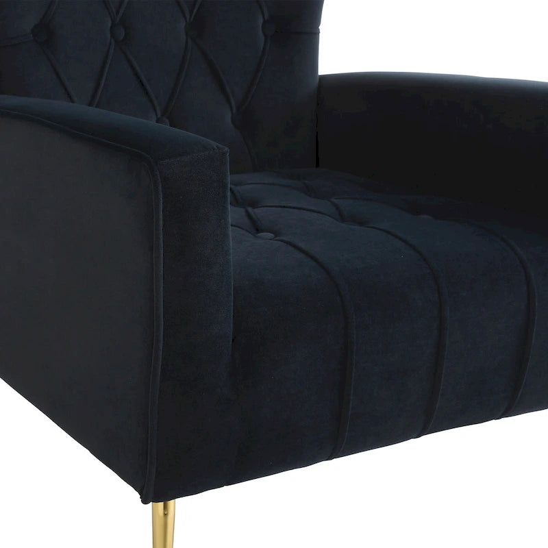 Fauteuil d'appoint rembourré avec pouf, multicolore, 1 place