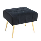 Fauteuil d'appoint rembourré avec pouf, multicolore, 1 place