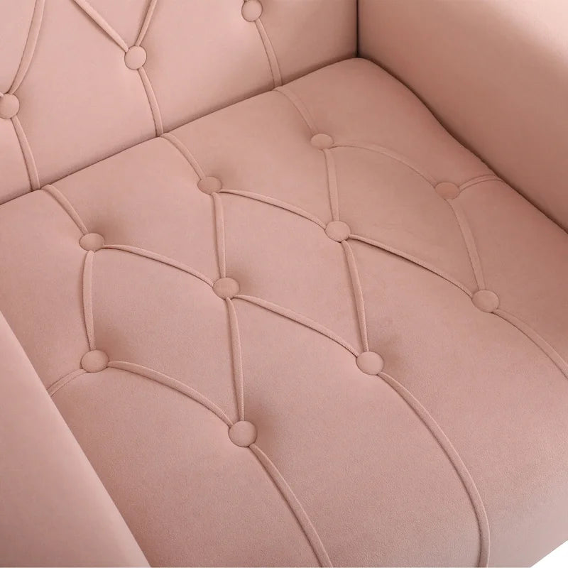 Fauteuil d'appoint rembourré avec pouf, multicolore, 1 place