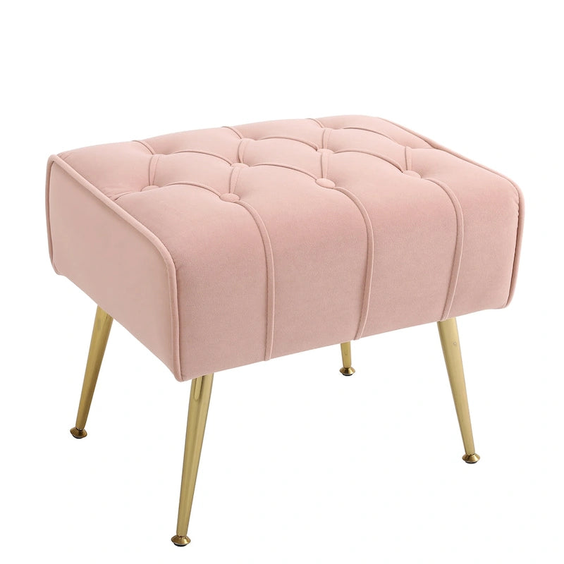 Fauteuil d'appoint rembourré avec pouf, multicolore, 1 place