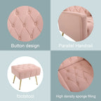 Fauteuil d'appoint rembourré avec pouf, multicolore, 1 place