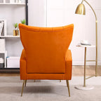 Fauteuil d'appoint rembourré avec pouf, multicolore, 1 place