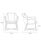 Fauteuil d'appoint Faon / Velours bleu – Style géométrique, 1 place