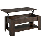 Table basse relevable avec étagère de rangement, multicolore, 1 personne