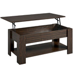 Table basse relevable avec étagère de rangement, multicolore, 1 personne